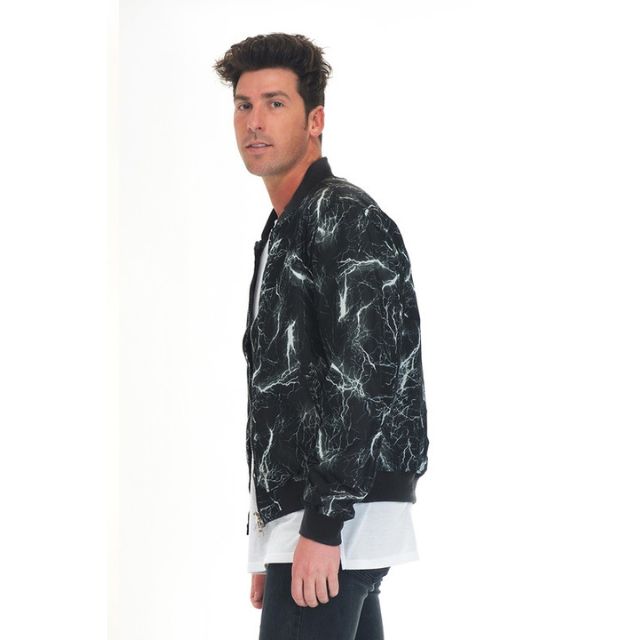 Thunder Lightning Windbreaker Bomber Jacket