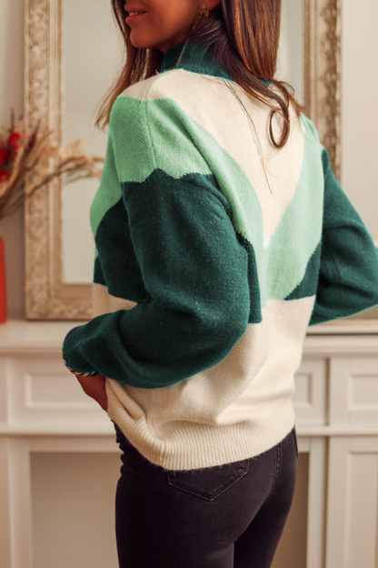 Classic Varsity Prep Buttoned Sweater