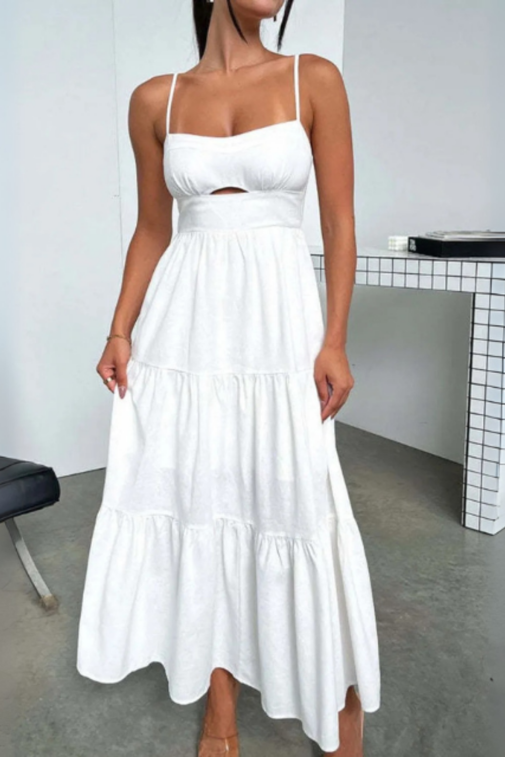 Women's Tiered Spaghetti Strap Dress