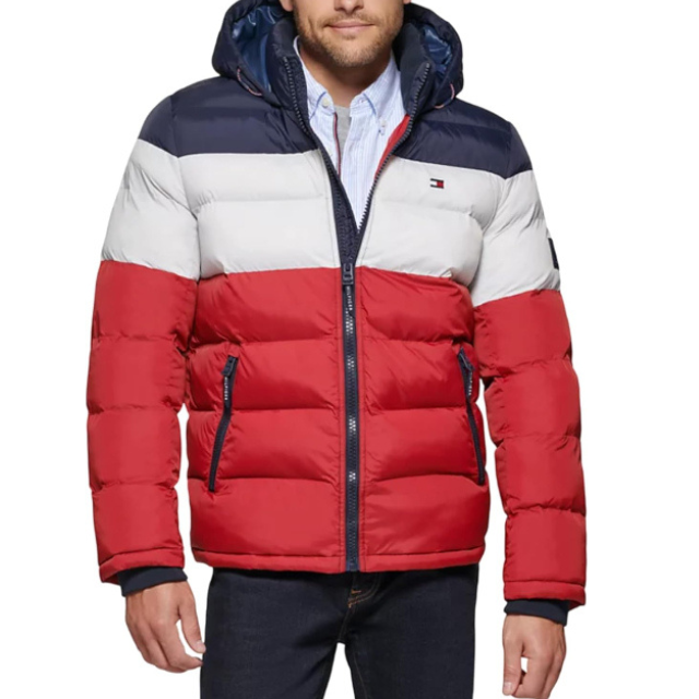 Men's Down Alternative Hooded Puffer Jacket (Standard and Big & Tall)