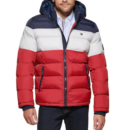 Men's Down Alternative Hooded Puffer Jacket (Standard and Big & Tall)
