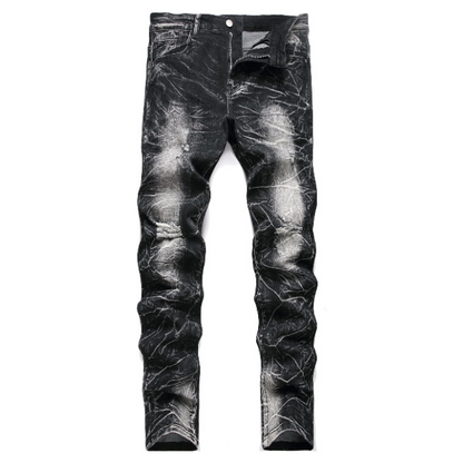 Men's Stretch Slim Fit Ripped Distressed Flex Jeans