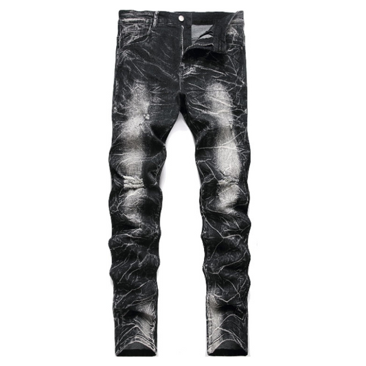 Men's Stretch Slim Fit Ripped Distressed Flex Jeans