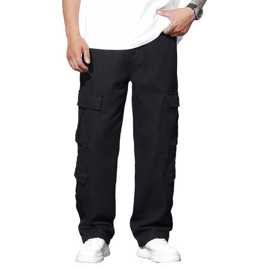 Baggy Denim Cargo Pants for Men