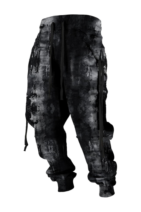 Men's Western Aztec Pants Vintage Baggy Drawstring Joggers