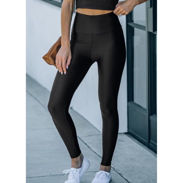 Black High Waist Tight Leggings