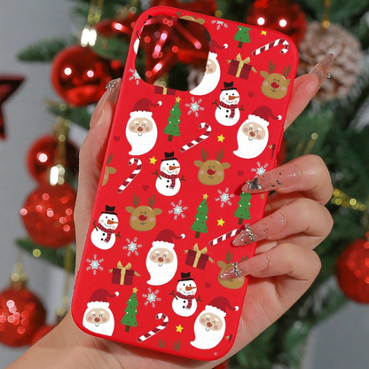 Red Festive Christmas Pattern Phone Case