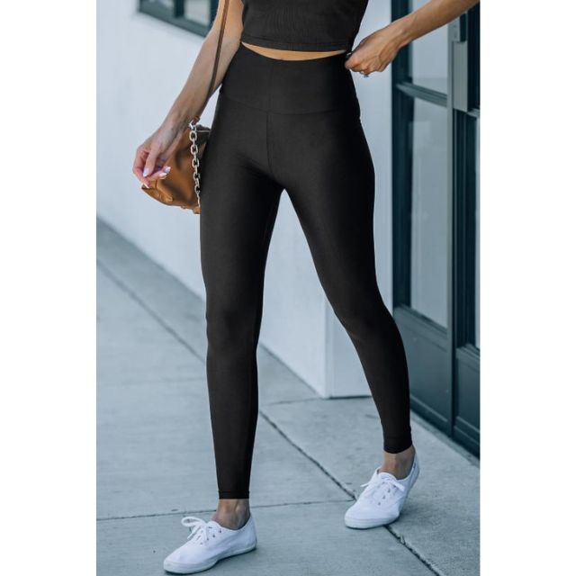 Black High Waist Tight Leggings