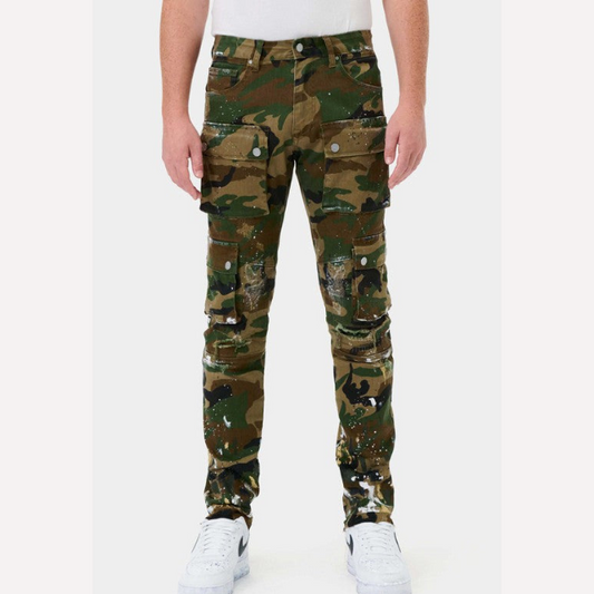 Camouflage Five Pocket Cargo Pants