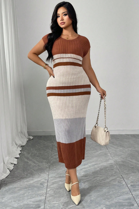 Hourglass Harmony Knit Midi Dress