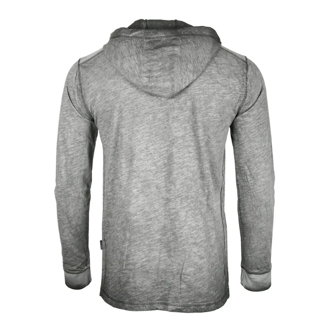 Men's Vintage Long Sleeve Dye Hooded Shirt