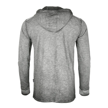Men's Vintage Long Sleeve Dye Hooded Shirt