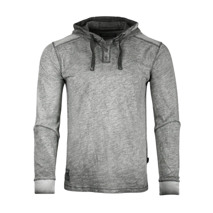 Men's Vintage Long Sleeve Dye Hooded Shirt