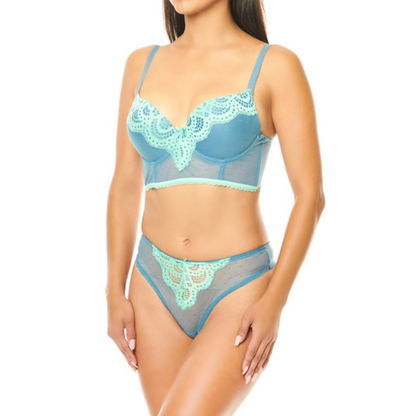 Sexy Contrast Lace Bra Set