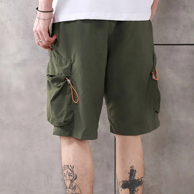 Men's Canvas Drawstring Cargo Shorts