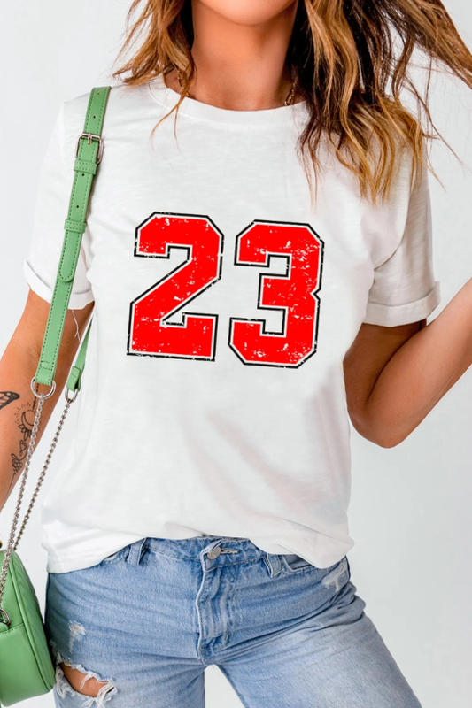 Women's Casual 23 Round Neck T Shirt