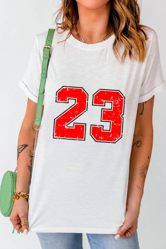 Women's Casual 23 Round Neck T Shirt