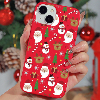 Red Festive Christmas Pattern Phone Case