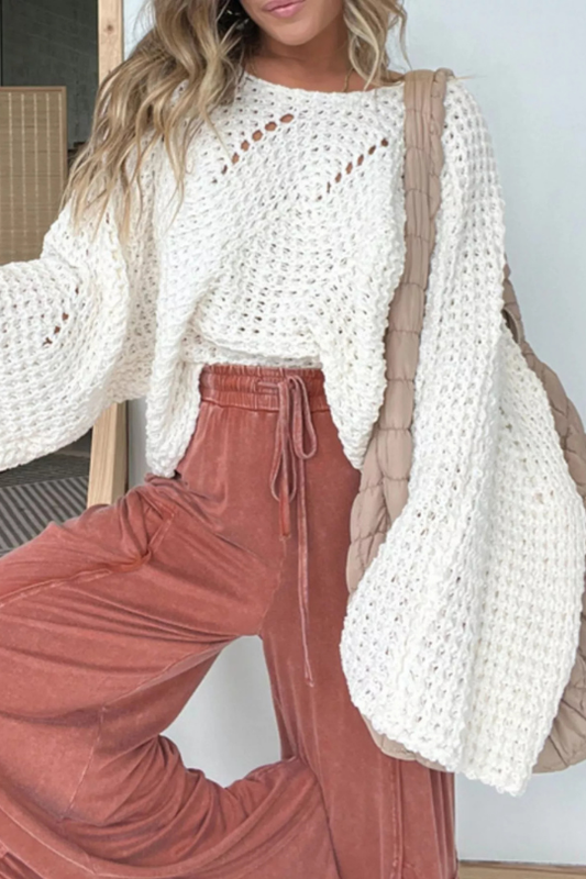 Women's Knitted Oversized Sleeve Sweater
