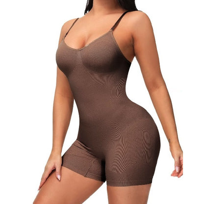 Solid One Piece Shapewear Bodysuit