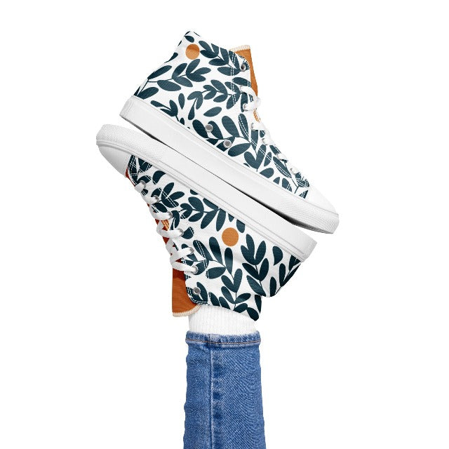 Women’s High Top Abstract Canvas Sneakers