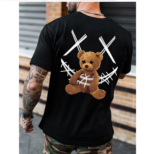 Men Bear Print Tee