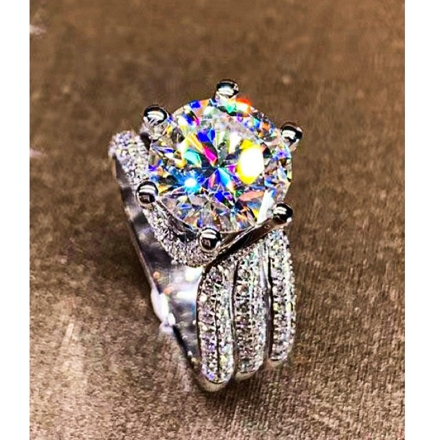 Three-Layer 3 Carat Diamond Ring