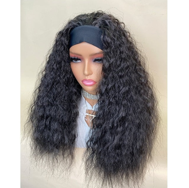 Crinkled & Straight Synthetic Wig