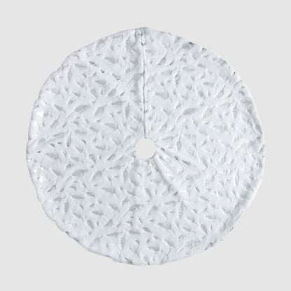 Snowflake Feathers Christmas Tree Skirt