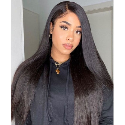 Lace Front Human Hair Brazilian Straight Wigs