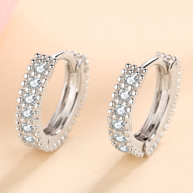 Sterling Silver 0.14 ct. Diamond Earrings
