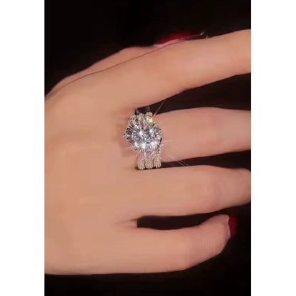 Three-Layer 3 Carat Diamond Ring