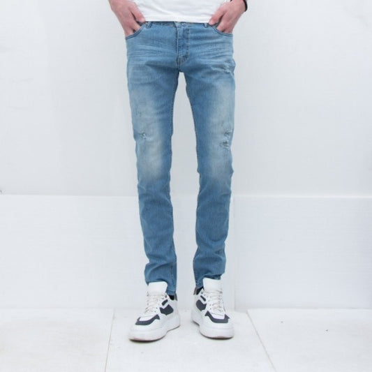 Cool Solid Blue Denim Jeans
