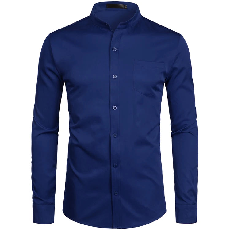 men's dress shirts near me open now Solid Ceremony Dress Shirt - For Men | Brooklyn Brigade Black / 15