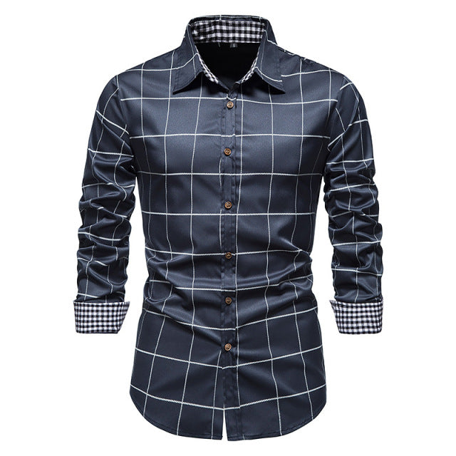 Plaid Formal Button Down Shirt