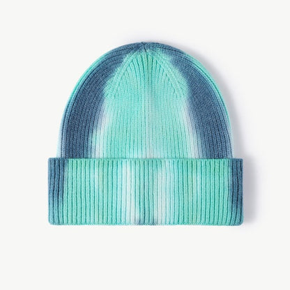 Tie-Dye Cuffed Knit Beanie Hat