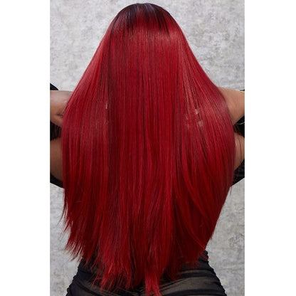 Red Ombre Straight Lace Front Wig