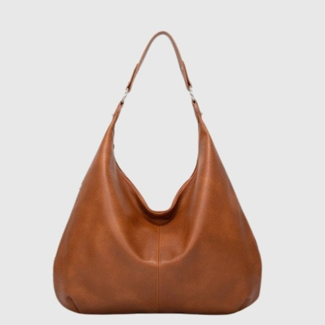 Large Leather Hobo Shoulder Bag