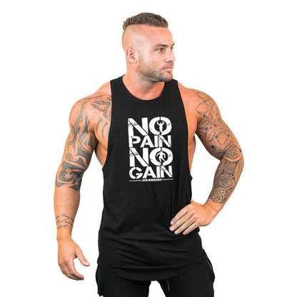 Sleeveless Bodybuilding Hooded Shirt