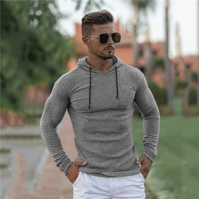 Mens Fashion Winter Hooded Sweater