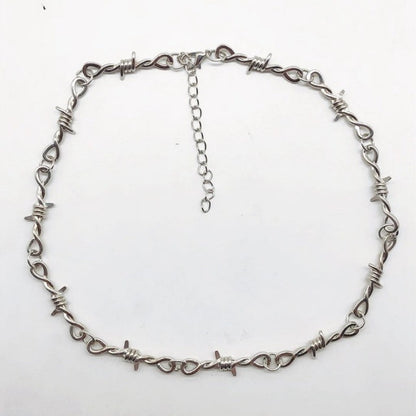 New Goth Small Wire Brambles Iron Choker