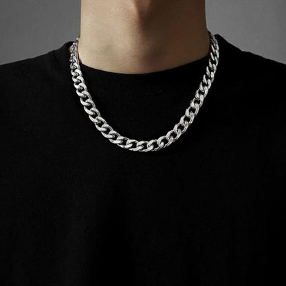 Silver Cuban Link Choker