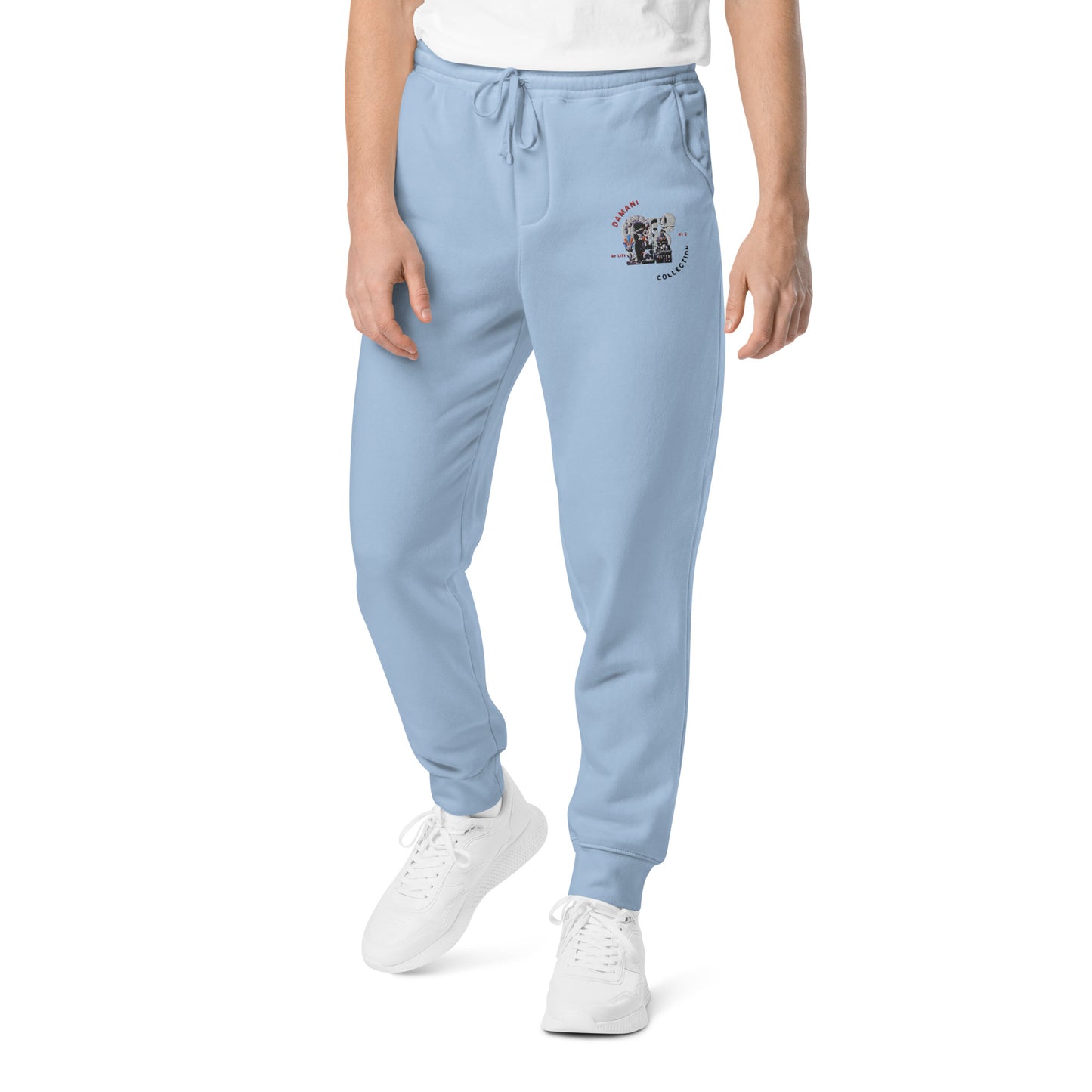 Damani Brand Abstract Moon Pigment-Dyed Sweatpants