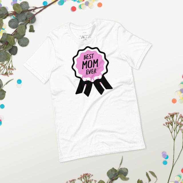 Best Mom Ever Ribbon T-Shirt